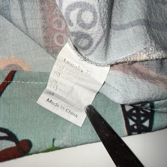 VTG Hawaiian Shirts Mens M Blue Route 66 Cars Short Sleeve Button Up Aloha - Picture 5 of 6